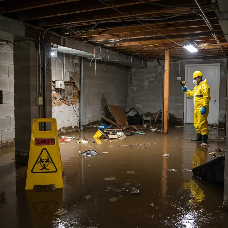 Flooded Basement Electrical Hazard in Cypress, CA Property